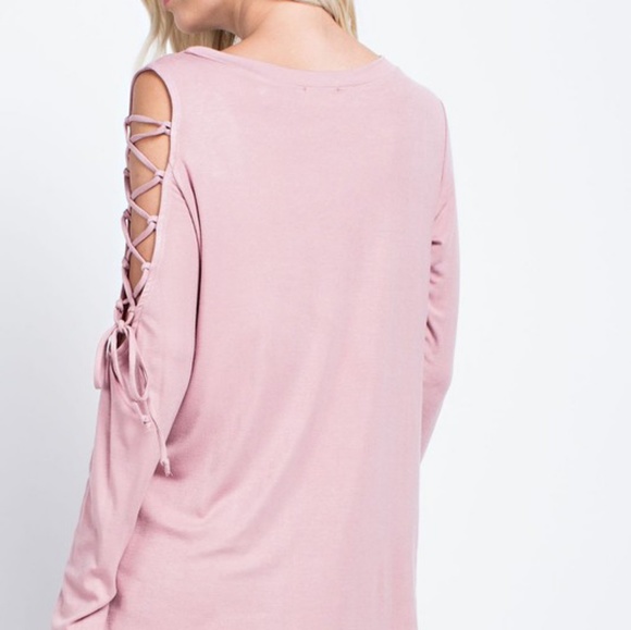 Modal Top With Spaghetti Trim Sleeve - Picture 3 of 4